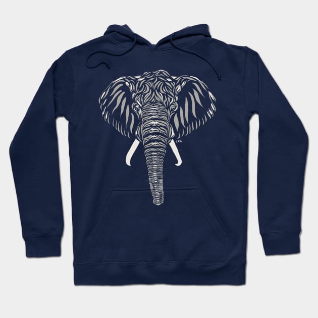 African Elephant Hoodie by Walking in Nature